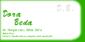 dora beda business card