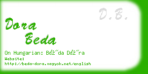 dora beda business card